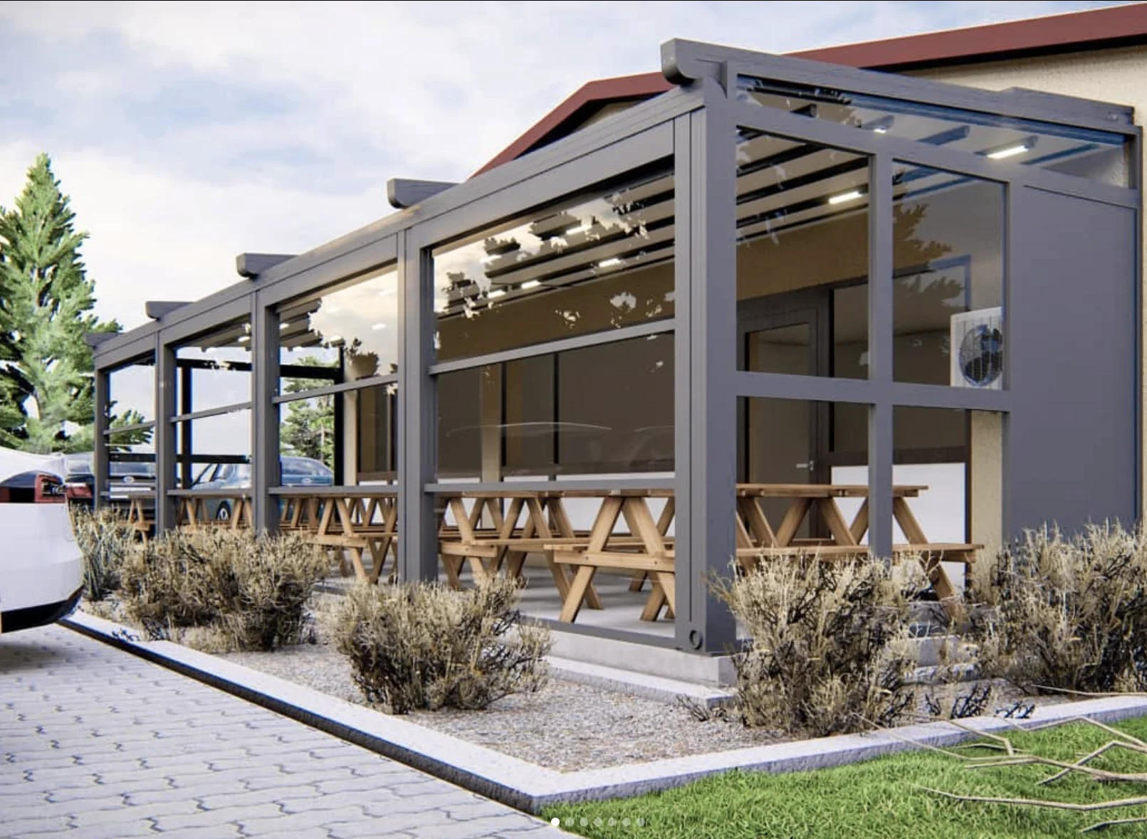 Închidere Ghilotină cu Sticlă Securizată